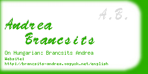 andrea brancsits business card